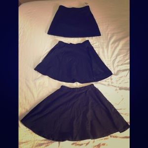 Black mini skirts